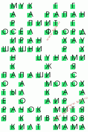 сканворд 1138