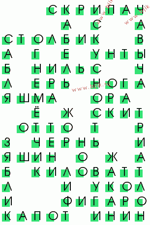 сканворд 1860