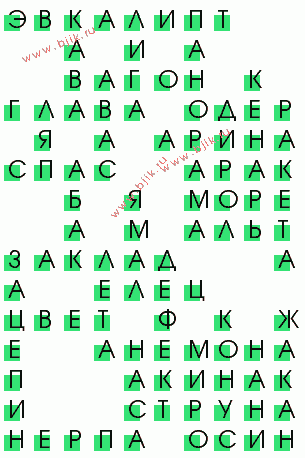 сканворд 3636
