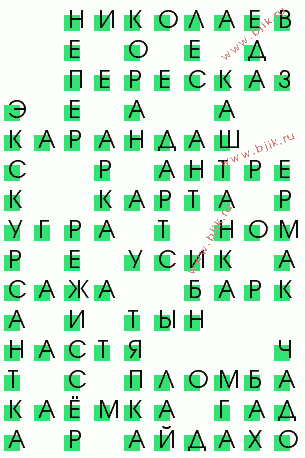 сканворд 3719
