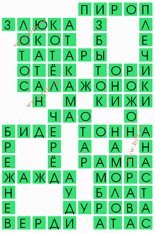 сканворд 4645