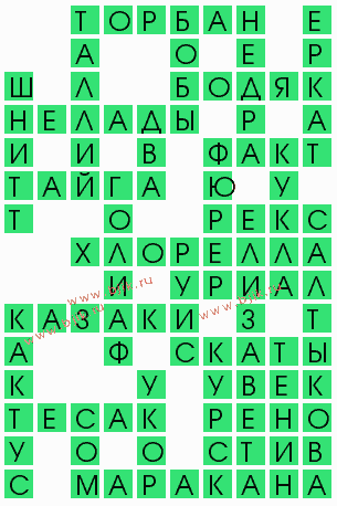 сканворд 5167