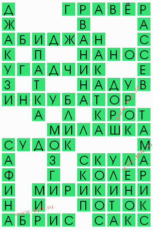сканворд 5234