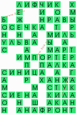 сканворд 5244