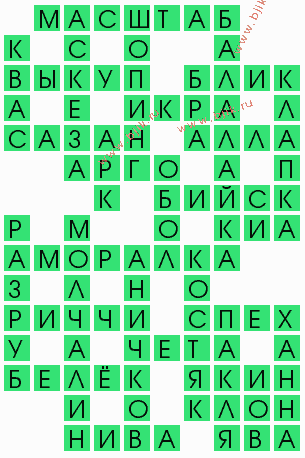 сканворд 5487