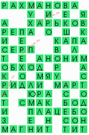 сканворд 5716