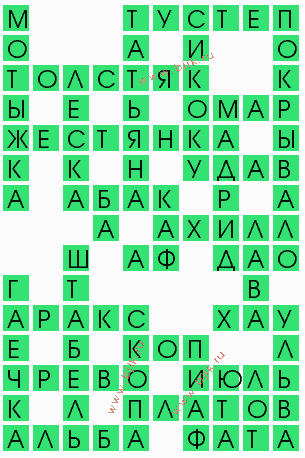 сканворд 5717