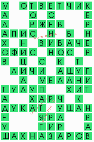 сканворд 5762