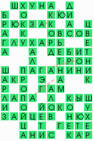 сканворд 5893