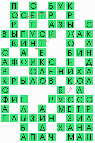 сканворд 5897