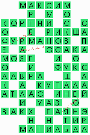 сканворд 6062
