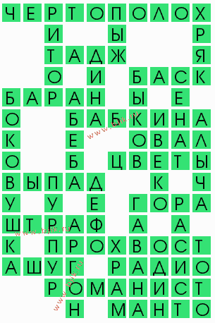 сканворд 6191