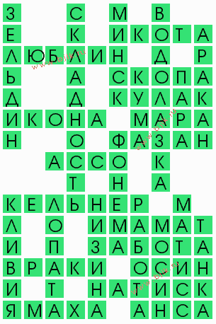 сканворд 6204
