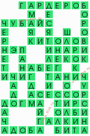 сканворд 6257