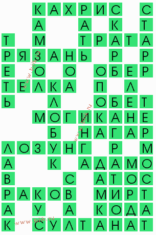сканворд 6397