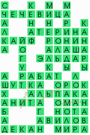 сканворд 6647
