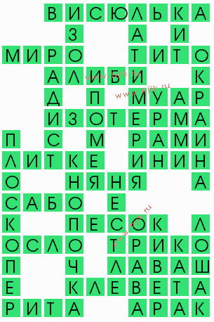 сканворд 7290