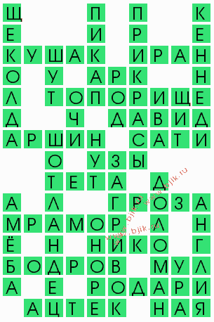 сканворд 7332