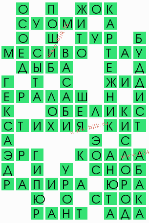 сканворд 7382