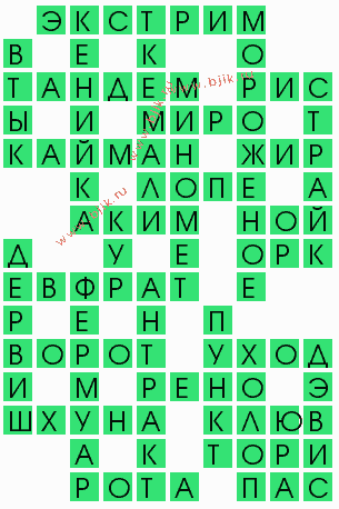 сканворд 7689