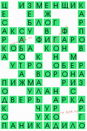 сканворд 8109