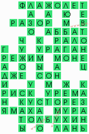 сканворд 8445