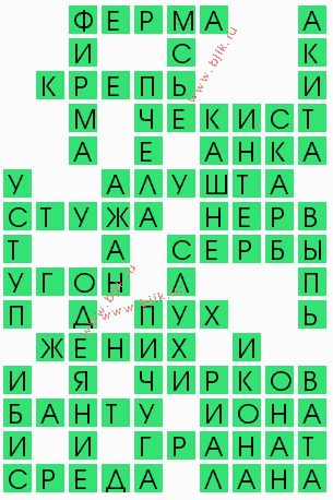сканворд 10662