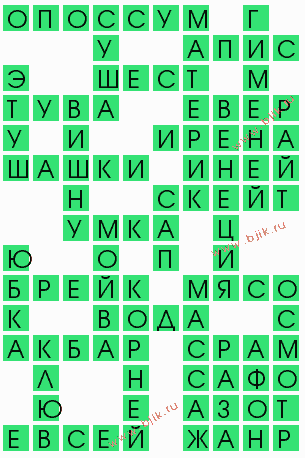 сканворд 10687
