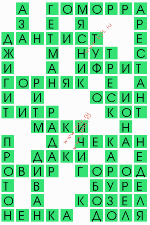 сканворд 10704