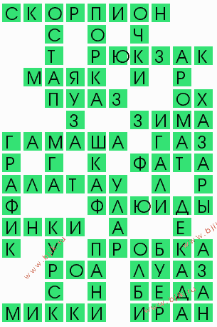сканворд 10724