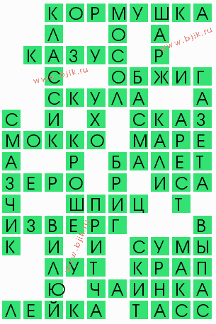 сканворд 10781