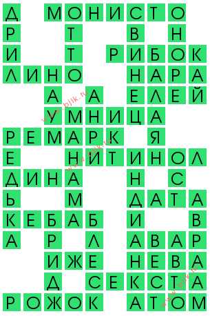 сканворд 12158