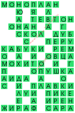 сканворд 12389
