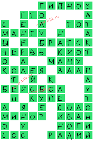 сканворд 15160