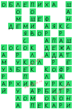 сканворд 15270