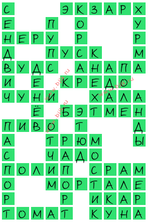 сканворд 15334