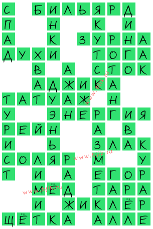 сканворд 15358