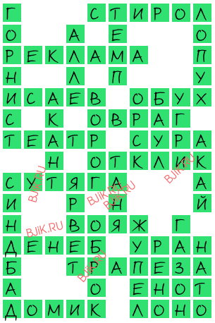сканворд 15974