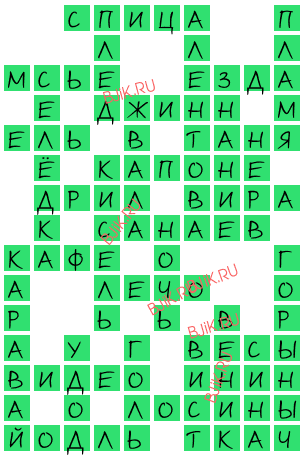 сканворд 16307