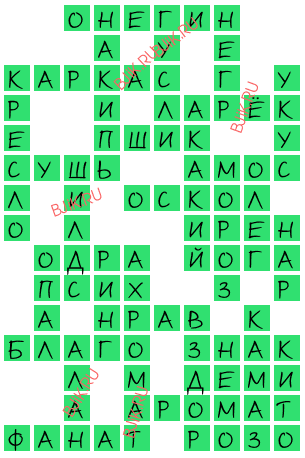 сканворд 16318