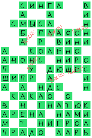 сканворд 16397