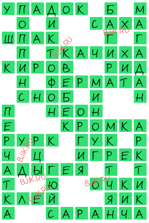 сканворд 18309