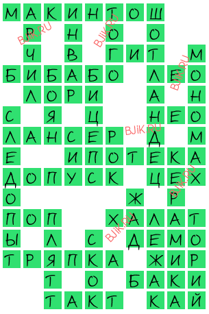 сканворд 18345