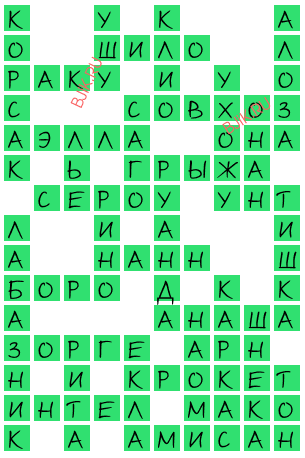 сканворд 19563