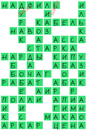 сканворд 19655