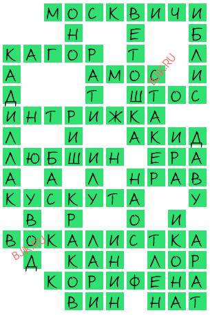 сканворд 20397
